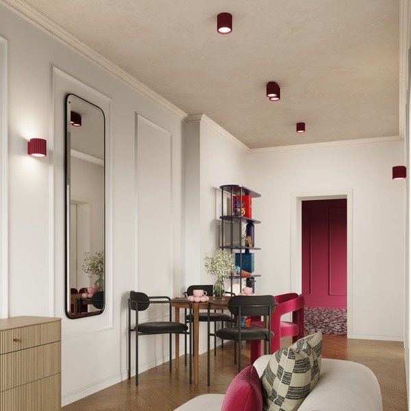 Spot burgundy din metal 10x21 cm Zora – Sollux-image-2