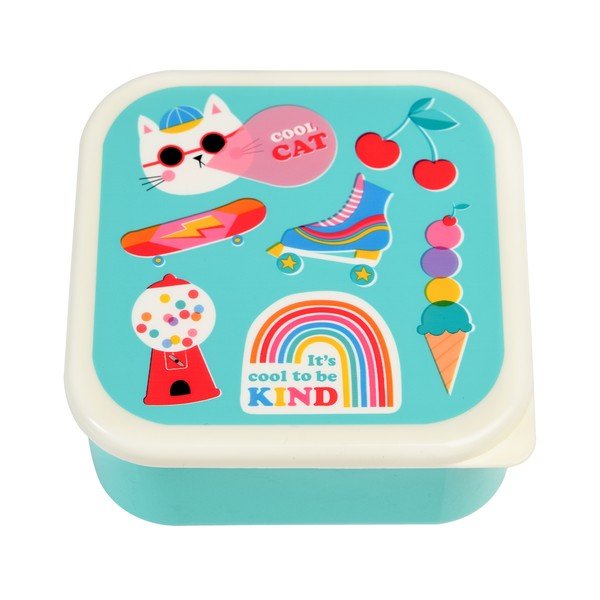 Cutii de gustări pentru copii turcoaz 3 buc. Top Banana – Rex London-image-2