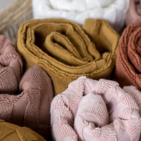 Prosoape galben ocru din bumbac 2 buc. 35x55 cm Geo – Mette Ditmer Denmark-image-3