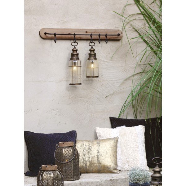 Cuier de perete maro din lemn  de brad Paarl – Light & Living-image-1