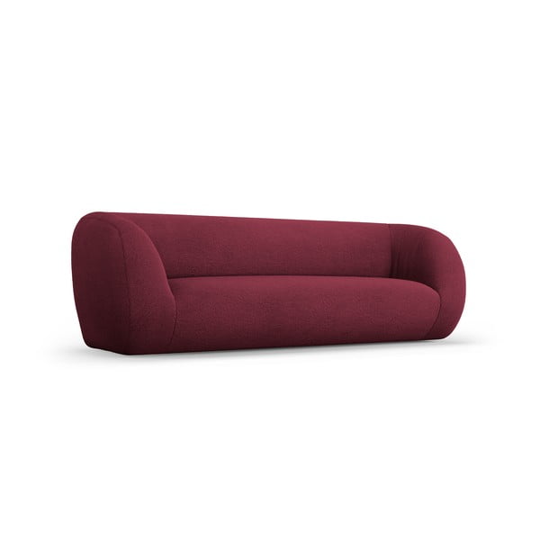 Canapea burgundy cu tapițerie din stofă bouclé 230 cm Essen – Cosmopolitan Design-image-2