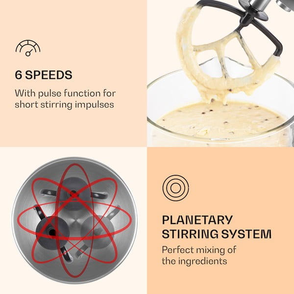 Robot de bucătărie Klarstein Bella Robusta, roșu-image-3