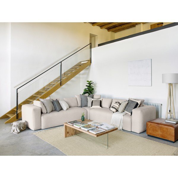 Taburet din piele Kave Home Cesia, maro coniac-image-4