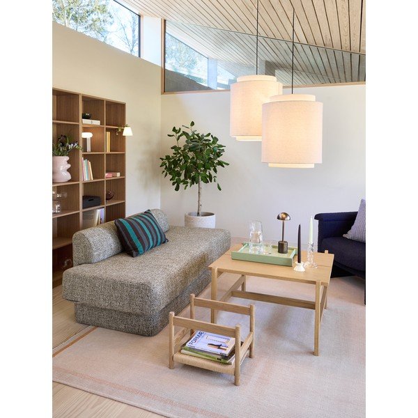 Lustră crem din material textil ø60x48 cm Sable – Hübsch-image-1