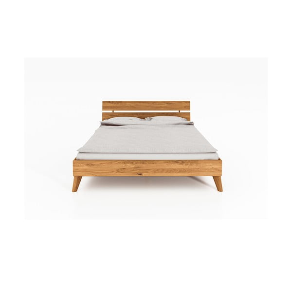 Pat dublu din lemn de stejar 160x200 cm Greg 2 - The Beds-image-2