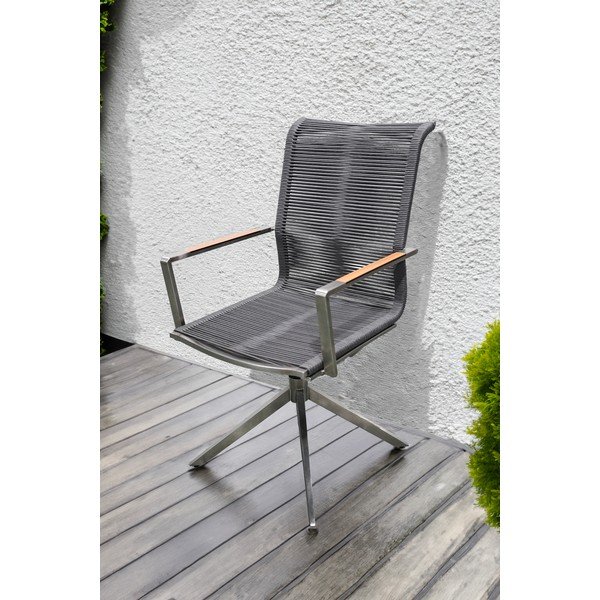 Scaun de grădină gri din metal Rubiera – Garden Pleasure-image-1