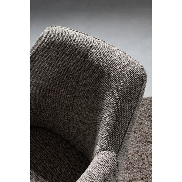 Set de scaune de living maro deschis cu cotiere tapițat Suma – MOME-image-4