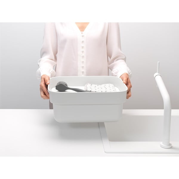 Vas pentru chiuvetă cu tavă de scurgere gri deschis din plastic SinkSide – Brabantia-image-1