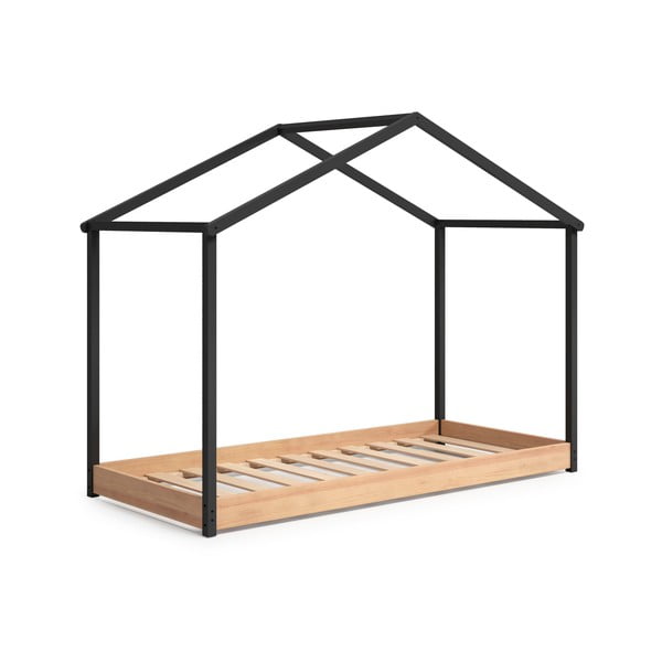 Pat pentru copii Marckeric Arthur, 90 x 190 cm, gri antracit-image-2