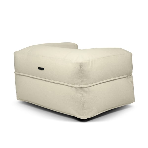 Fotoliu bean bag gri deschis cu tapițerie din țesătură bouclé MooG – SLOWDOWN-image-4