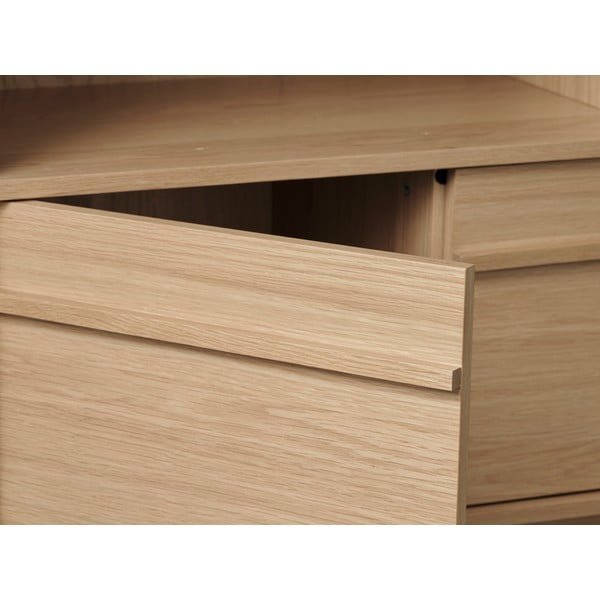 Bibliotecă cu aspect de lemn de stejar 140x90 cm Ponza – Unique Furniture-image-4