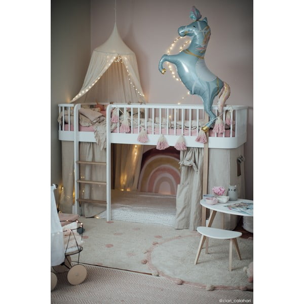 Covor pentru copii crem lavabil/țesut manual din bumbac ø120 cm Bubbly Vintage Nude – Lorena Canals-image-4