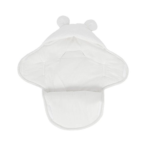 Păturică de înfășat albă din material bouclé 45x80 cm – Meowbaby-image-1