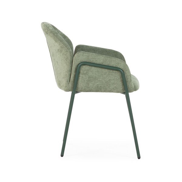 Set de scaune de sufragerie verde 2 buc. tapițat Aslin – MOME-image-2