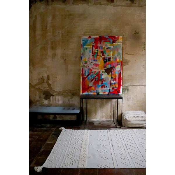 Covor alb lavabil/țesut manual din bumbac 120x160 cm Tribu Natural – Lorena Canals-image-4