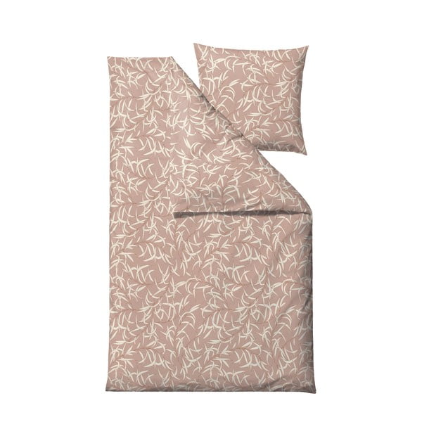 Lenjerie de pat din bumbac satinat pentru pat single Södahl Breeze Blush, 140 x 220 cm, roz