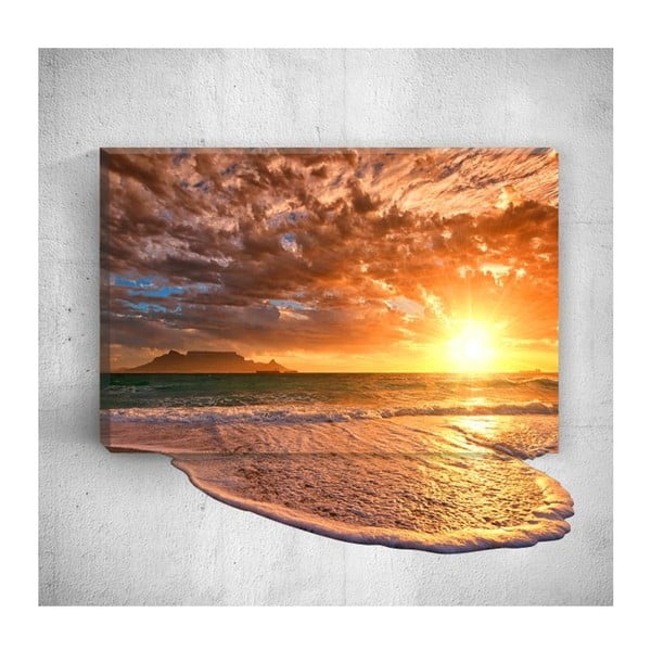 Tablou de perete 3D Mosticx Sea Sunset, 40 x 60 cm