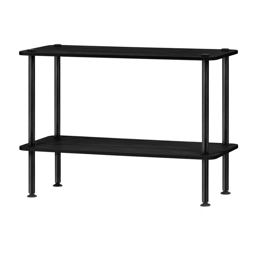 Etajeră neagră cu aspect de lemn de stejar 80x545x35 cm Teidi – noo.ma