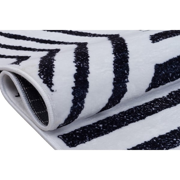 Covor lavabil alb-albastru 300x80 cm - Vitaus-image-3