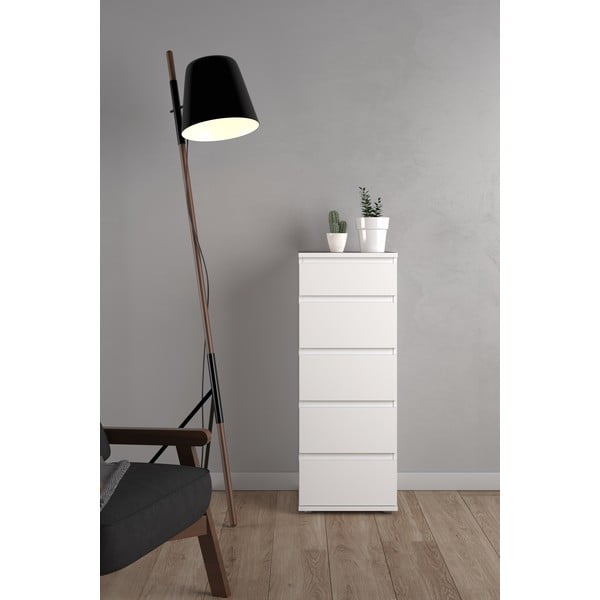 Comodă albă înaltă 40x107 cm Nova – Tvilum-image-1