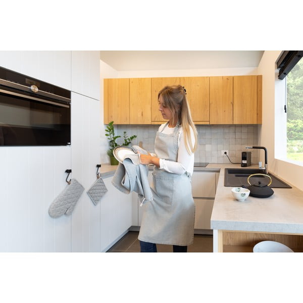 Șorț din bumbac Tiseco Home Studio, gri-image-1