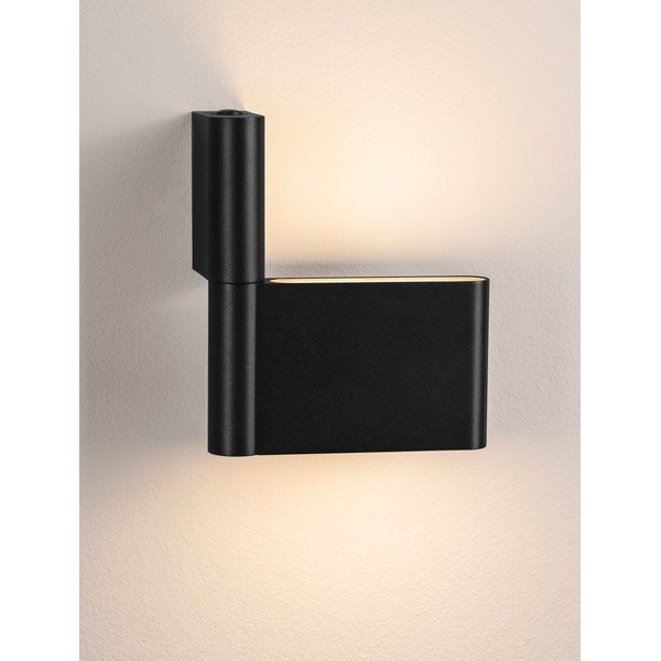 Aplică de perete negru-mat LED cu structură flexibilă din aluminiu Flusso – Nova Luce-image-4