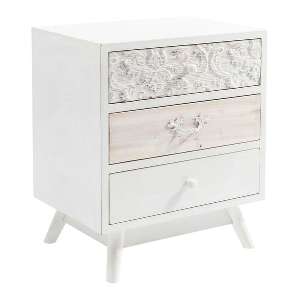 Comodă cu 3 sertare Kare Design Sweet Home, alb-image-3
