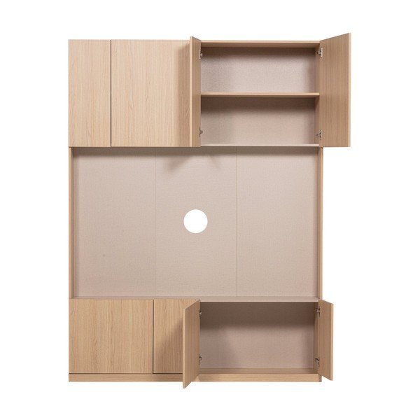 Masă TV modulară în culoare naturală 160x215 cm Build – WOOOD-image-4