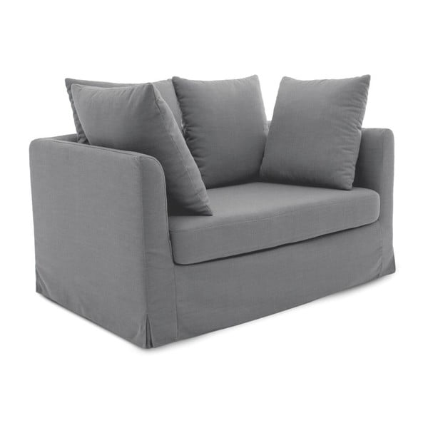 Canapea cu 2 locuri Vivonia Coraly, gri deschis-image-2