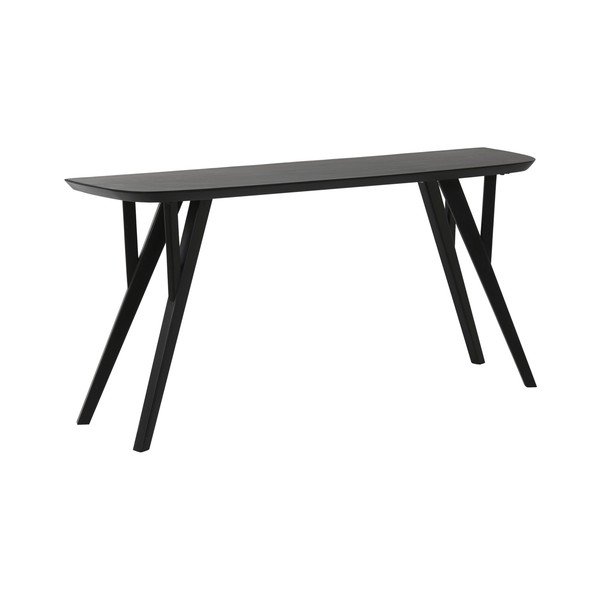 Masă consolă negru-mat din lemn de acacia 44x160 cm Quenza – Light & Living