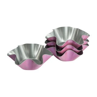 Set 4 forme mici pentru tarte Zenker Creative, ø 16,5 cm, roz