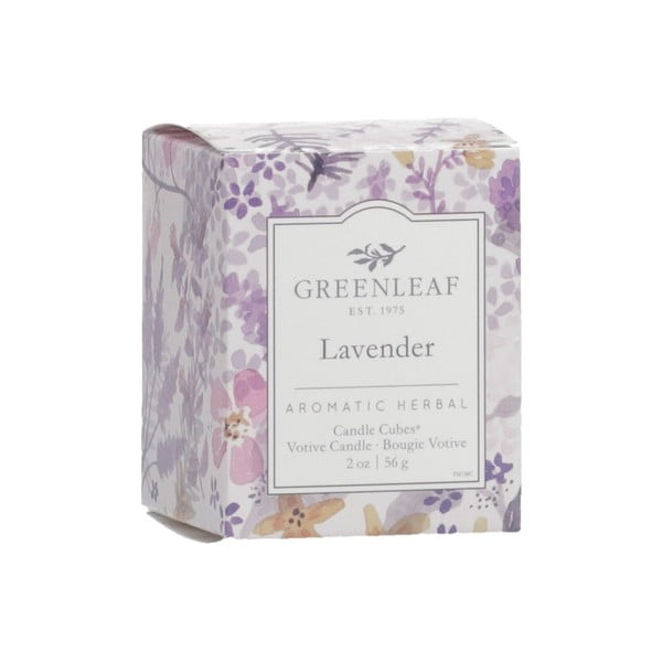 Lumânare parfumată Greenleaf Lavender, aromă de lavandă, 15 ore