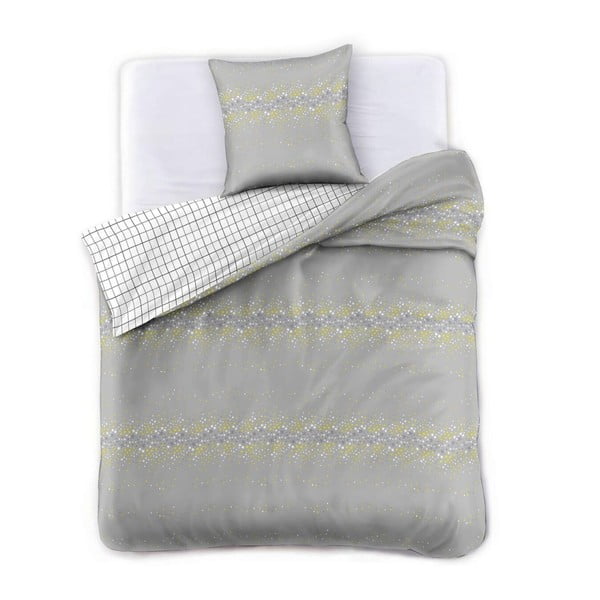 Lenjerie de pat gri din bumbac pentru pat de o persoană 140x200 cm Sparkle – AmeliaHome