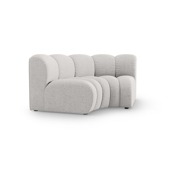 Modul pentru canapea modulară gri deschis cu tapițerie din chenille (cu colț variabil) Lupine – Micadoni -image-1