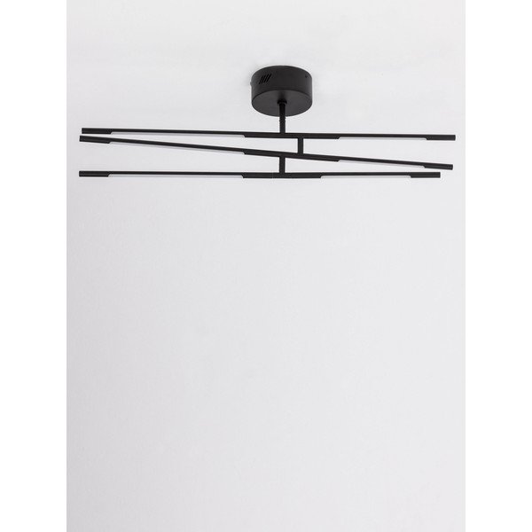 Plafonieră neagră LED cu intensitate reglabilă din metal cu abajur din sticlă acrilică 77x84 cm Raccio – Nova Luce-image-3