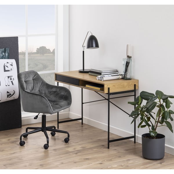 Scaun de birou cu suprafață de catifea Actona Brooke, gri-image-1