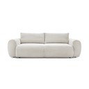 Canapea crem extensibilă cu tapițerie din catifea reiată  257 cm Lucien – Bobochic Paris