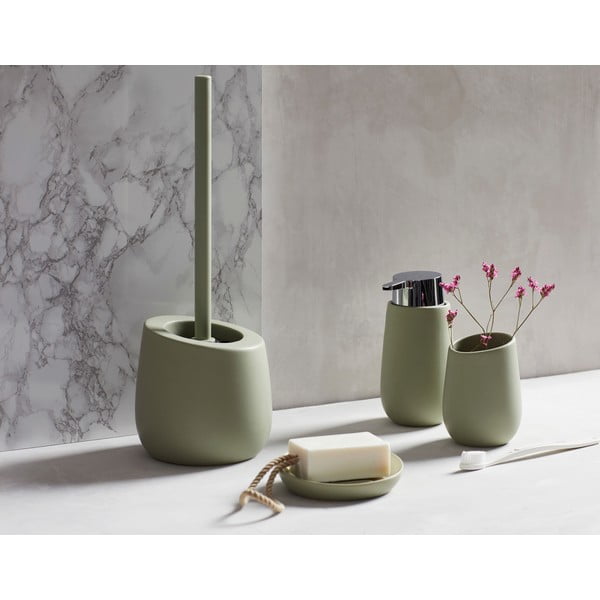 Recipient din ceramică pentru periuțe de dinți Wenko Badi, verde-image-1