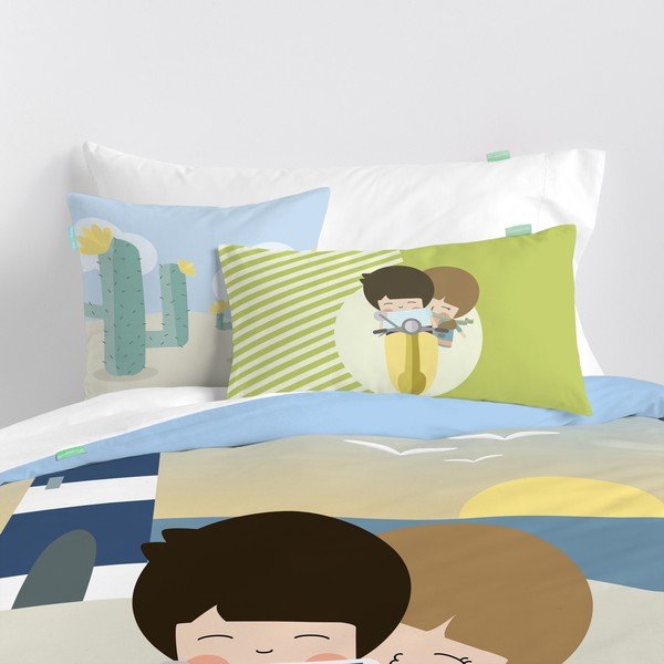 Față de pernă din amestec de bumbac Happynois Summer Time, 50 x 30 cm-image-1