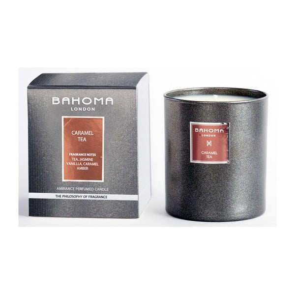 Lumânare parfumată Bahoma London, aromă de ceai de caramel, 75 ore