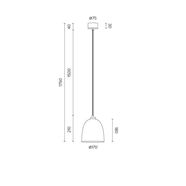 Lustră Sotto Luce Awa, ⌀ 17 cm, negru-image-1