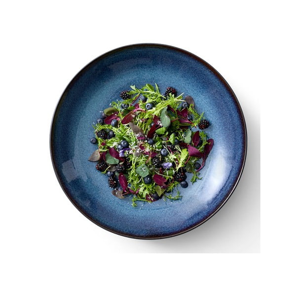 Bol negru/albastru din gresie ø 40 cm Gastro Dark Blue/Black – Bitz-image-3