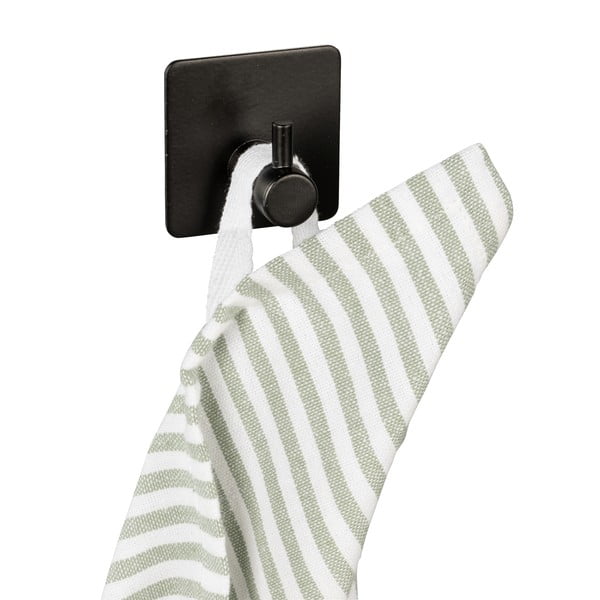 Cârlige negre 2 buc. autoadezive din oțel inoxidabil Black Outdoor Kitchen Ureo – Wenko-image-1