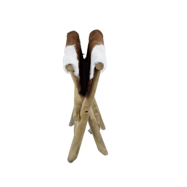 Scaun maro lemn de tec Goatskin – Ego Dekor-image-2