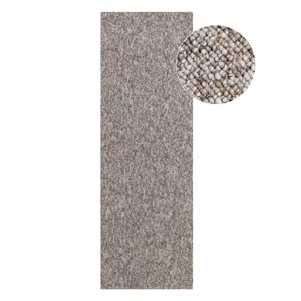 Covor tip traversă gri lavabil 80x240 cm Rocco Taupe – Elle Decoration