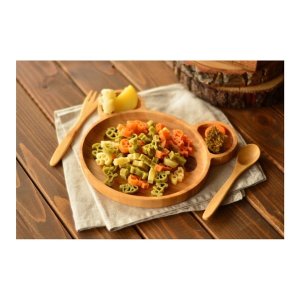 Set luat masa din bambus pentru copii Bambum Teddy-image-1