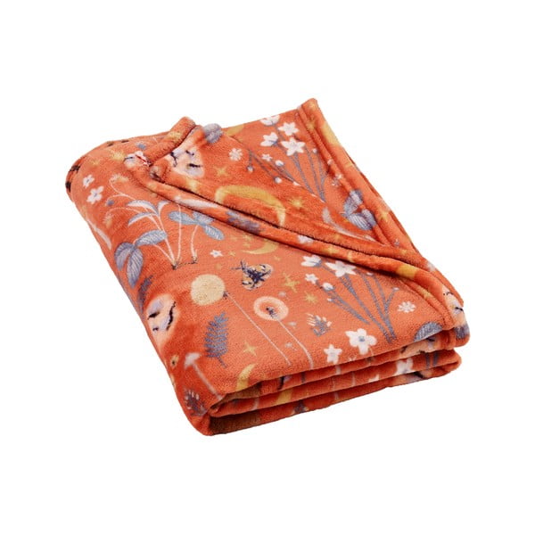 Pătură portocalie din micropluș/cocolino 130x170 cm Enchanted Twilight Animals – Catherine Lansfield