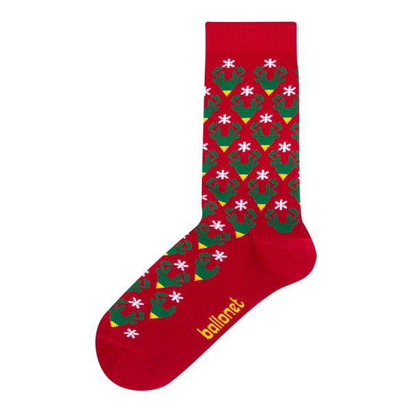 Șosete în cutie de cadou Ballonet Socks Season's Greetings Socks Card with Caribou, mărime 41 - 46