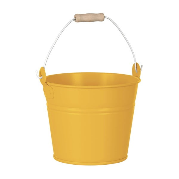 Gălețică decorativă Butlers Zinc Bucket, ⌀ 16 cm, galben