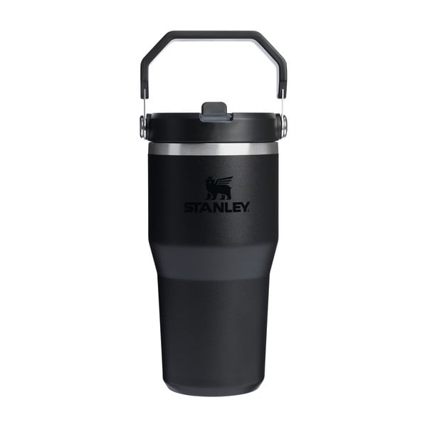 Termos negru din oțel inoxidabil 600 ml IceFlow™ Flip Straw 2.0 Tumbler Black – Stanley